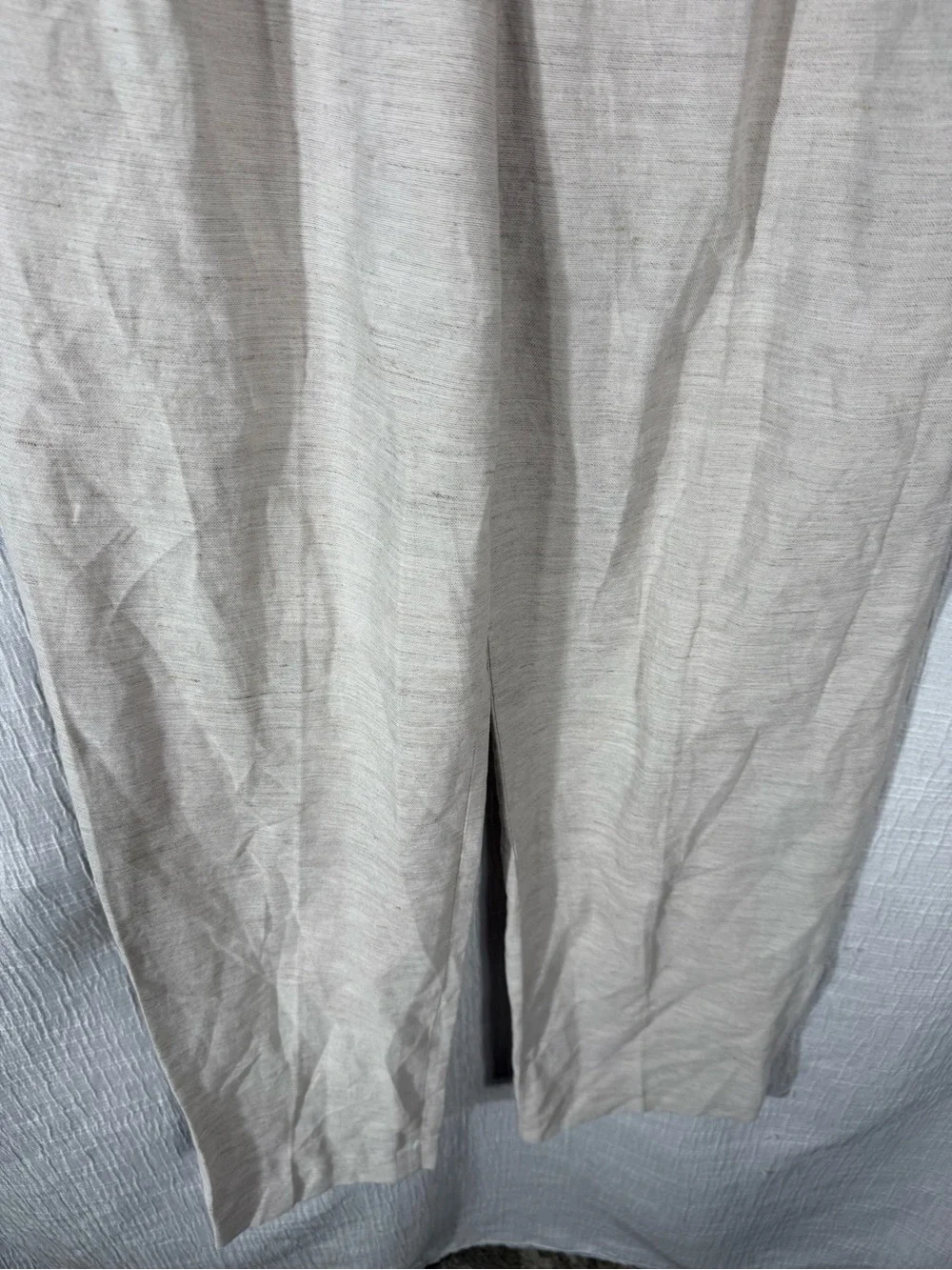 Aritzia Effortless Linen blend pant full length ecru‎ pleated waist 6 nwt